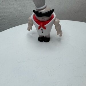 Chef Figurine with Red Scarf and Black Sunglasses